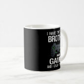 ゲーマーおもしろい引用文ビデオゲームGaming Boys Brother コーヒーマグカップ (正面右)