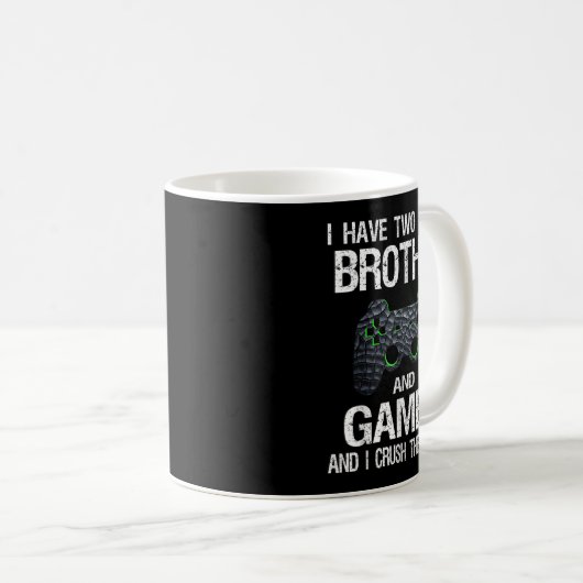 ゲーマーおもしろい引用文ビデオゲームGaming Boys Brother コーヒーマグカップ (正面右)