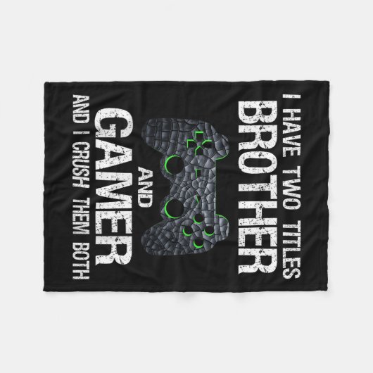 ゲーマーおもしろい引用文ビデオゲームGaming Boys Brother フリースブランケット (正面(横))