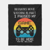 ゲーマーおもしろい映画を見る毛布 フリースブランケット (正面)