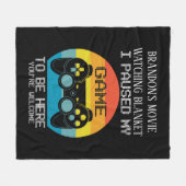 ゲーマーおもしろい映画を見る毛布 フリースブランケット (正面(横))