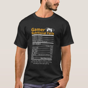 ゲーマーおもしろい栄養ファクトGamingビデオゲームB Tシャツ