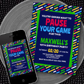 ゲーマーおもしろい誕生日招待状 招待状