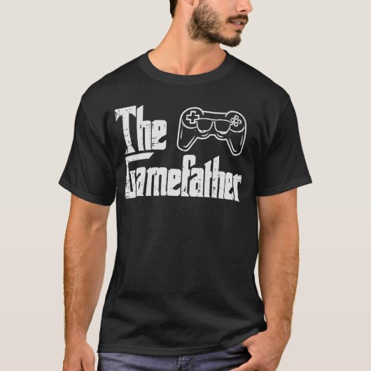 ゲーマーお父さんお祝いパロディグッズ Tシャツ (正面)