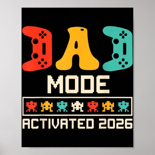 ゲーマーお父さんモード起動2026 面白い将来のパパ ポスター (正面)