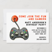 ゲーマーお誕生日パーティー 招待状 (正面)
