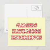ゲーマーがより多くの経験を持つ ポストカード (正面/裏面)