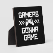 ゲーマーがゲームをおもしろいプレイ – ビデオゲーマー，ゲーム フォトプラーク (正面)