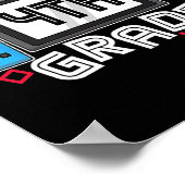 ゲーマーが学校へ おもしろゲーム 4年生の子供たち用ボーイズTシャツ ポスター (角)