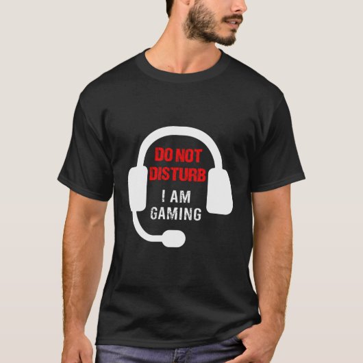 ゲーマーが邪魔しないゲーム賭博 Tシャツ (正面)
