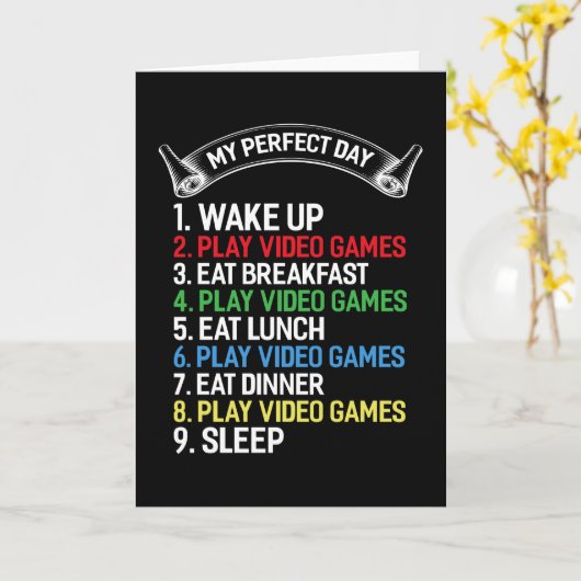 ゲーマーことわざゲームおもしろいギフトアイディア カード (黄色い花)