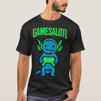 ゲーマーさん必見のウーパールーパーグッズ Gamesalotl Tシャツ