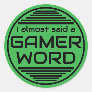ゲーマーっぽいことを言いそうになった グリーン ブラック ラウンドシール