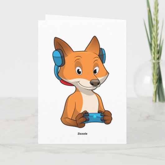 ゲーマーとしてのフオックスとジョイスティック カード (裏面)