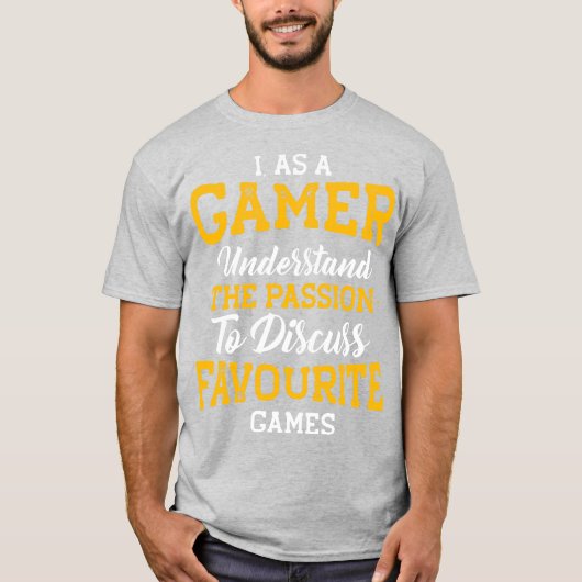 ゲーマーとしての情熱を理解して話し合う Tシャツ (正面)