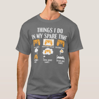 ゲーマーとゲーマーへのギフトのためのゲーミングデイリースケジュール Tシャツ