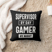 ゲーマーとスーパーバイザーの役職のギフト クッション (ブランケット)