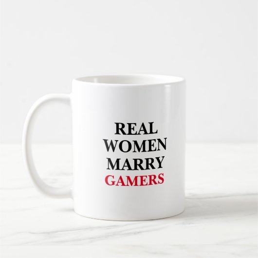 ゲーマーと結婚する本当の女性 コーヒーマグカップ (左)