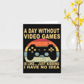 ゲーマーにとってビデオゲームのない日は地獄の日 カード (黄色い花)