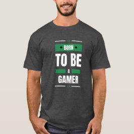 ゲーマーに生まれついて ダーク Tシャツ