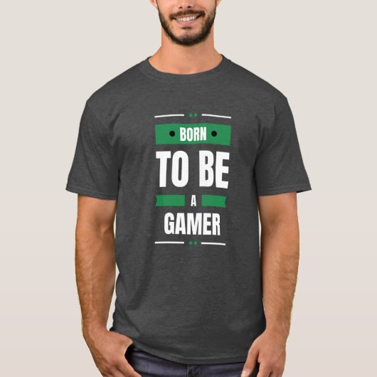 ゲーマーに生まれついて ダーク Tシャツ (正面)