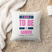 ゲーマーに生まれてよかった スロー枕 クッション (ブランケット)