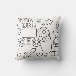 ゲーマーぬりえブック枕 | キッズルームデコレーション クッション