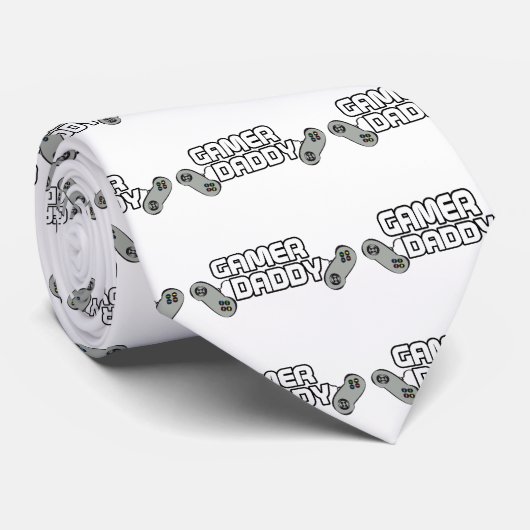 ゲーマーのお父さんのロゴ ネクタイ (ロール)