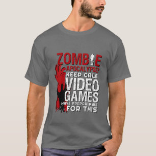 ゲーマーのためのおもしろいなゾンビの黙示録のグランジなTシャツ Tシャツ
