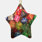 ゲーマーのためのおもしろいのサイコロのデザイン セラミックオーナメント (左)