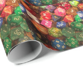 ゲーマーのためのおもしろいのサイコロのデザイン ラッピングペーパー (ロールコーナー)