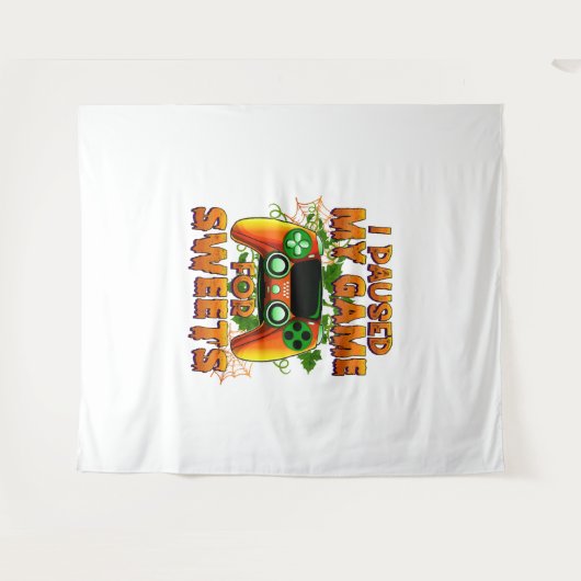 ゲーマーのための面白いハロウィーンの装カッコいい置 – Halloween タペストリー (正面(横))