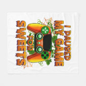 ゲーマーのための面白いハロウィーンの装カッコいい置 – Halloween フリースブランケット (正面(横))