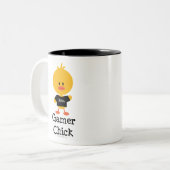ゲーマーのひよこのマグ ツートーンマグカップ (正面左)