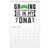 ゲーマーのインスピレーションの年 カレンダー (2月 2027)