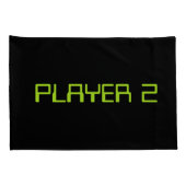 ゲーマーのカップル。  プレーヤー1プレーヤー2 枕カバー (裏面-右)