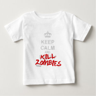 ゲーマーのギークを続けていくために穏やかなおよび殺害のゾンビ-保って ベビーTシャツ