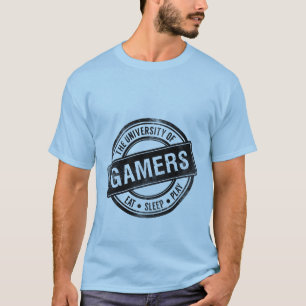 ゲーマーのグランジな賭博のTシャツ大学 Tシャツ