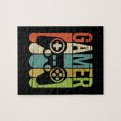 ゲーマーのゲームのコントローラー ジグソーパズル (横)