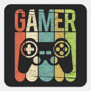 ゲーマーのゲームのコントローラー スクエアシール