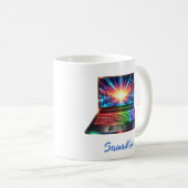 ゲーマーのコンピュータ明るい色のステ遊ーション コーヒーマグカップ (正面右)