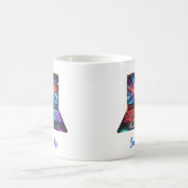 ゲーマーのコンピュータ明るい色のステ遊ーション コーヒーマグカップ (中央)