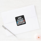 ゲーマーのシール。おもしろいビデオゲーム スクエアシール (封筒)