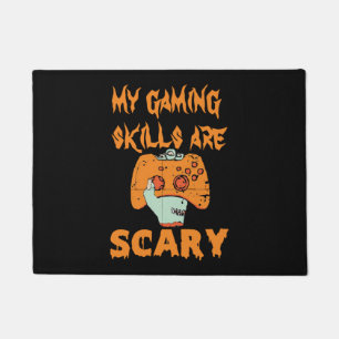 ゲーマーのハロウィンゲームのスキルが怖おもしろいい ドアマット