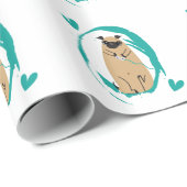 ゲーマーのパグ ラッピングペーパー (ロールコーナー)