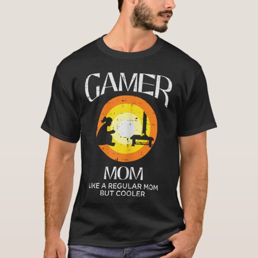 ゲーマーのビデオゲーム 少年 男性 少女 ギフト ゲーマーママ Tシャツ (正面)