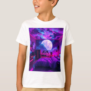 ゲーマーのベッドルーム別のプラネットキッズTシャツ Tシャツ