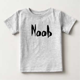 ゲーマーのベビーのクリーパー-黒のNoob ベビーTシャツ