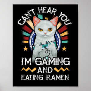 ゲーマーのラーメン猫 ポスター