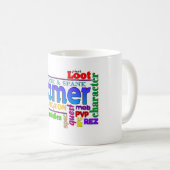 ゲーマーの単語の芸術のマグ コーヒーマグカップ (正面右)